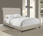 Coaster Devon Tufted Upholstered Bed Beige Full