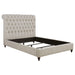 Coaster Devon Tufted Upholstered Bed Beige Queen