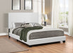 Coaster Mauve Upholstered Bed White Twin