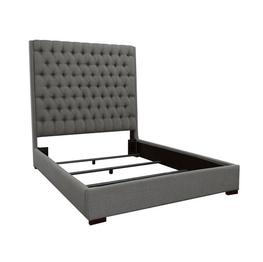 Coaster Camille Tall Tufted Bed Grey Queen