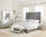 Coaster Camille Tall Tufted Bed Grey Cal King