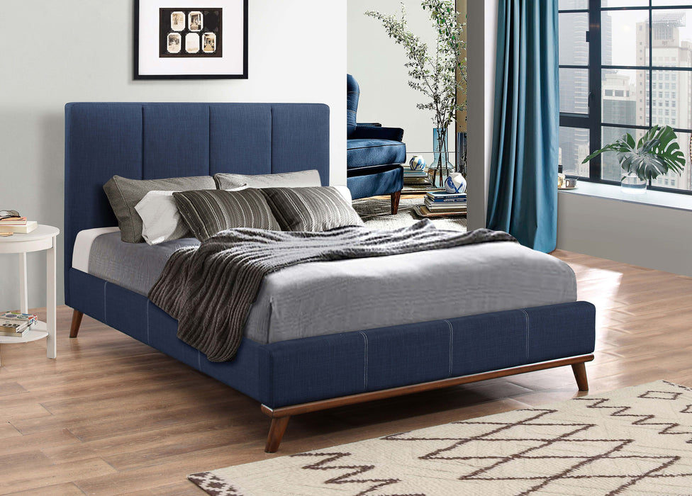 Coaster Charity Upholstered Bed Blue Full