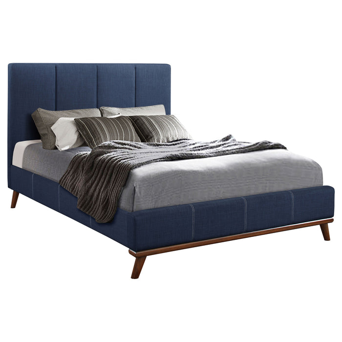 Coaster Charity Upholstered Bed Blue Full