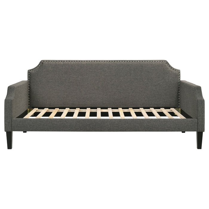 Coaster Olivia Upholstered Twin Daybed with Nailhead Trim Grey