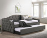 Coaster Sadie Upholstered Twin Daybed with Trundle Beige