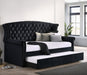 Coaster Scarlett Upholstered Tufted Twin Daybed with Trundle Black