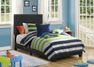 Coaster Dorian Upholstered Bed Black Twin