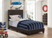 Coaster Dorian Upholstered Bed Brown Twin