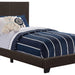 Coaster Dorian Upholstered Bed Brown Twin