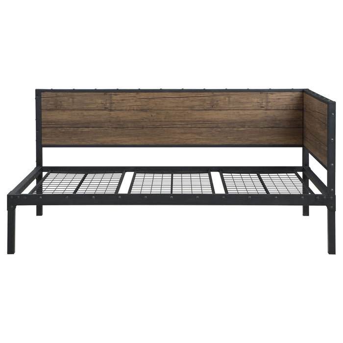 Coaster Getler Daybed Weathered Chestnut and Black Default Title