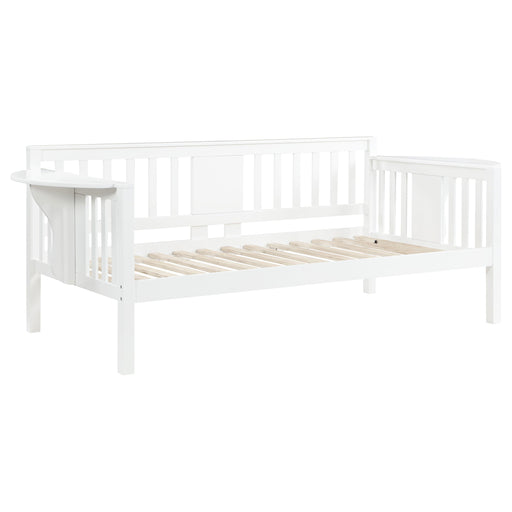 Coaster Bethany Wood Twin Daybed with Drop-down Tables White White
