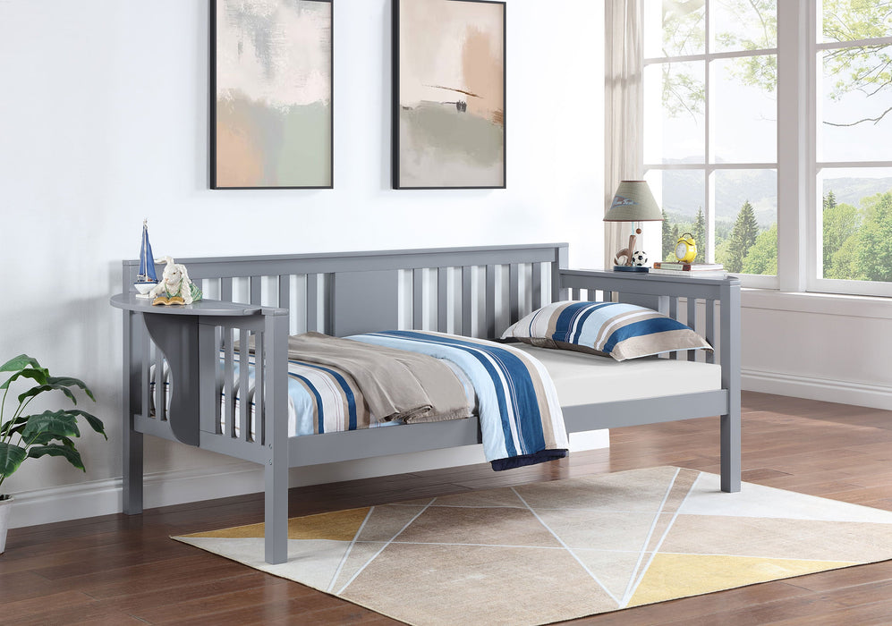 Coaster Bethany Wood Twin Daybed with Drop-down Tables White Grey