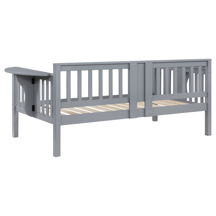 Coaster Bethany Wood Twin Daybed with Drop-down Tables White Grey