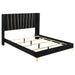 Coaster Kendall Upholstered Tufted Bedroom Set Black Eastern King Set of 5