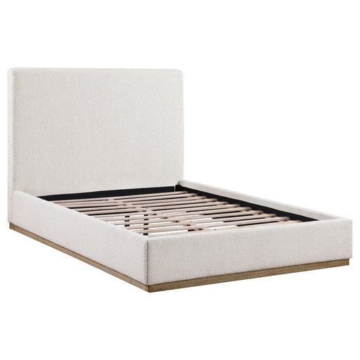 Coaster Knox Upholstered Platform Bed Cream Queen