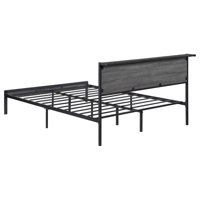 Coaster Ricky Platform Bed Grey and Black Twin