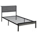 Coaster Ricky Platform Bed Grey and Black Twin