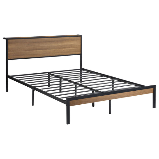 Coaster Ricky Platform Bed Light Oak and Black Full