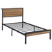 Coaster Ricky Platform Bed Light Oak and Black Twin