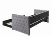 Coaster Mockern Tufted Upholstered Daybed with Trundle Grey Default Title