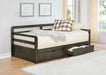 Coaster Sorrento 2-drawer Twin XL Daybed with Extension Trundle Grey Default Title