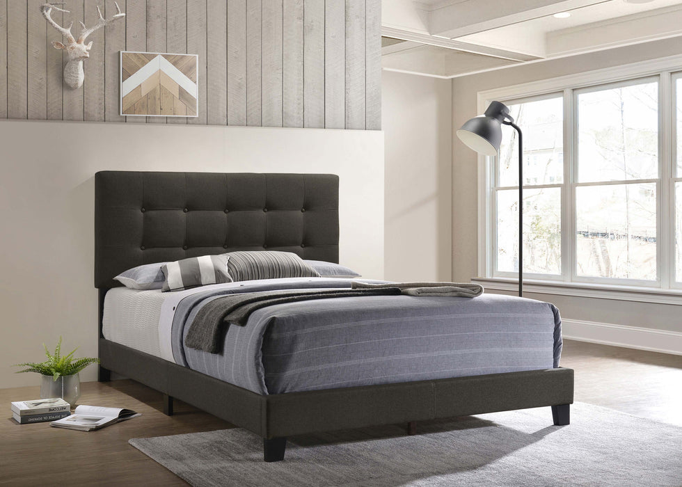 Coaster Mapes Tufted Upholstered Bed Charcoal Twin