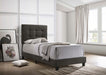 Coaster Mapes Tufted Upholstered Bed Charcoal Twin