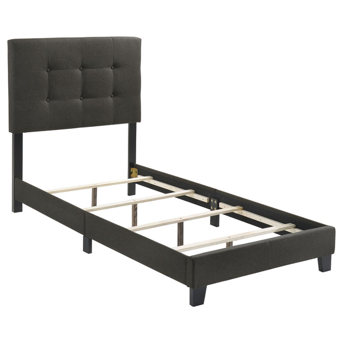 Coaster Mapes Tufted Upholstered Bed Charcoal Twin