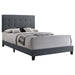 Coaster Mapes Tufted Upholstered Bed Grey Twin