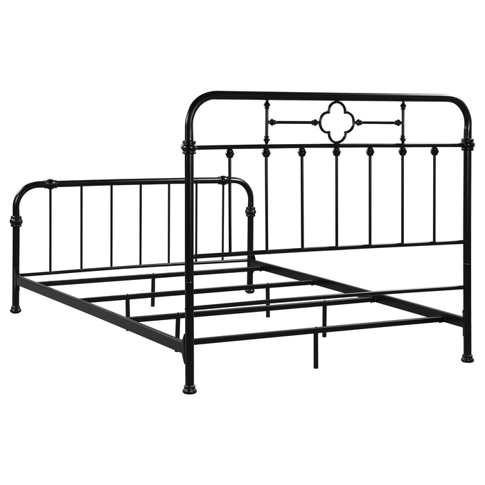 Coaster Packlan Metal Panel Bed Matte Black Eastern King