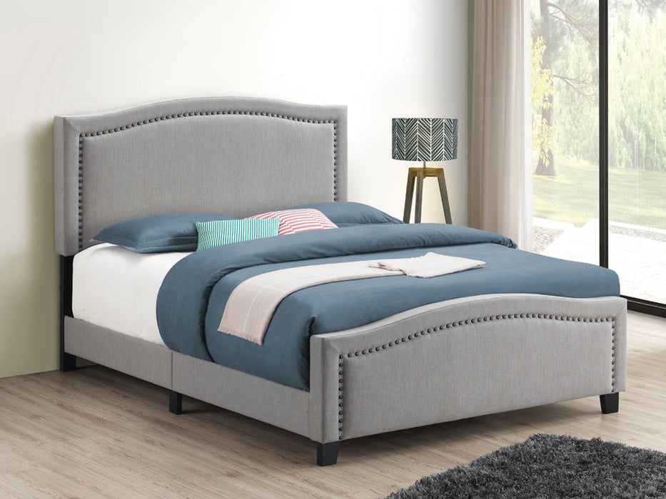 Hamden Upholstered Panel Bed Mineral