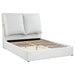 Coaster Gwendoline Upholstered Platform Bed with Pillow Headboard White Eastern King