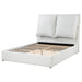 Coaster Gwendoline Upholstered Platform Bed with Pillow Headboard White Eastern King