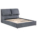 Coaster Laurel Upholstered Platform Bed with Pillow Headboard Charcoal Grey Queen