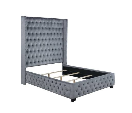 Coaster Rocori Wingback Tufted Bed Grey Eastern King