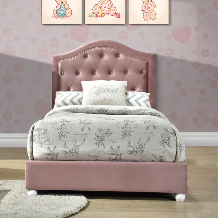 Reggie Upholstered Arched Headboard Bed