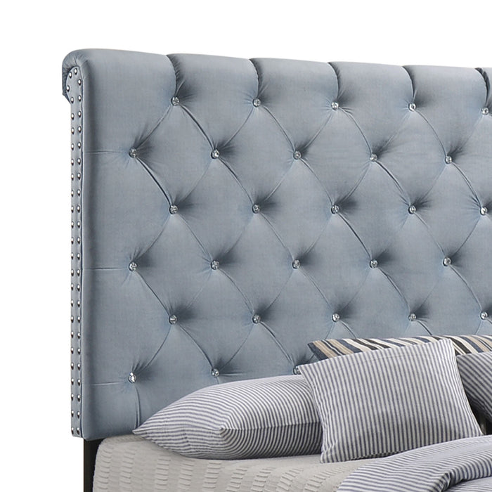 Coaster Warner Upholstered Bed Slate Blue King