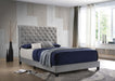 Coaster Warner Upholstered Bed Grey King