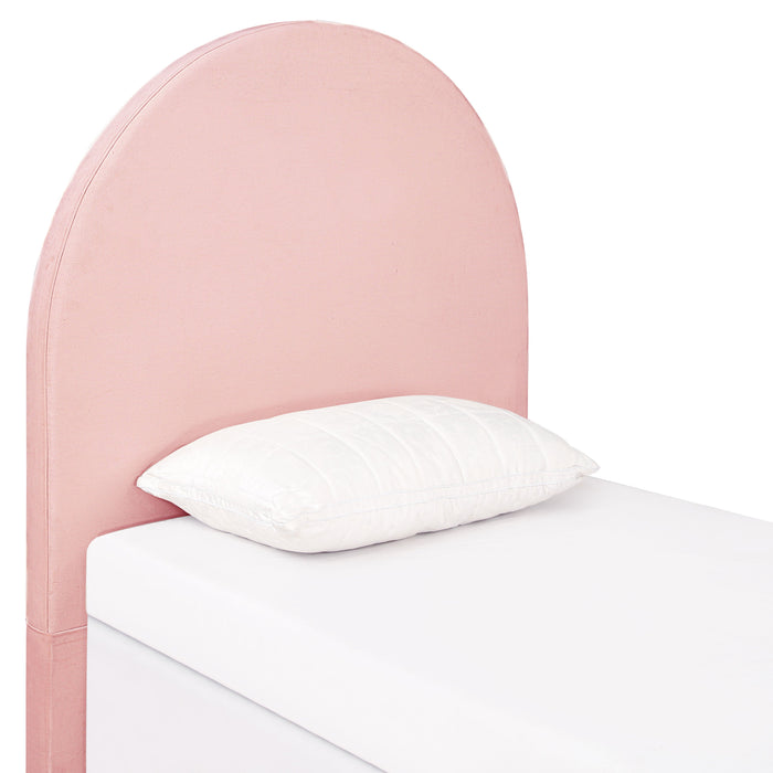 Coaster June Upholstered Arched Twin Headboard Blush Default Title