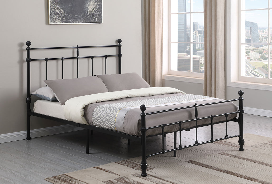 Novak 48-inch Metal Full Open Frame Bed Matte Black