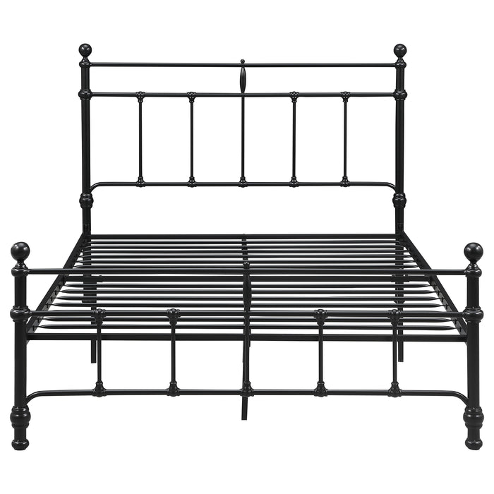 Novak 48-inch Metal Full Open Frame Bed Matte Black