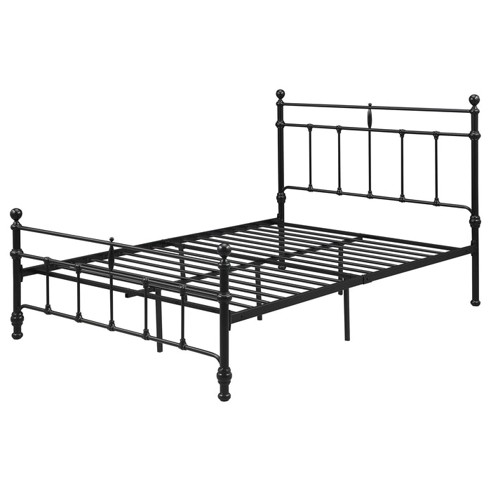 Novak 48-inch Metal Full Open Frame Bed Matte Black