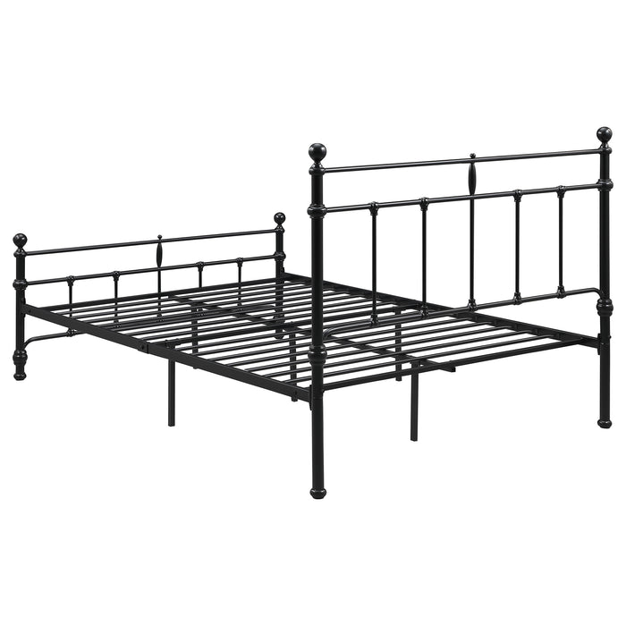 Novak 48-inch Metal Full Open Frame Bed Matte Black