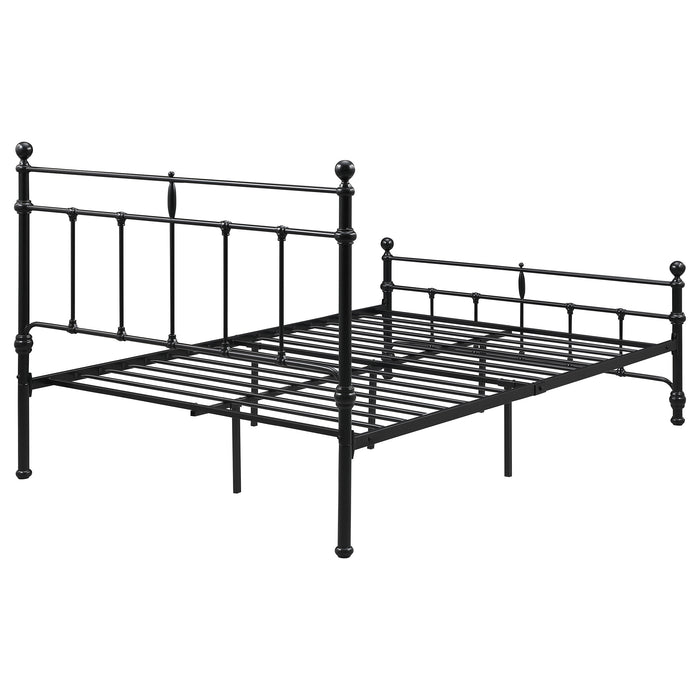 Novak 48-inch Metal Full Open Frame Bed Matte Black