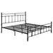 Novak 48-inch Metal Eastern King Open Frame Bed Matte Black