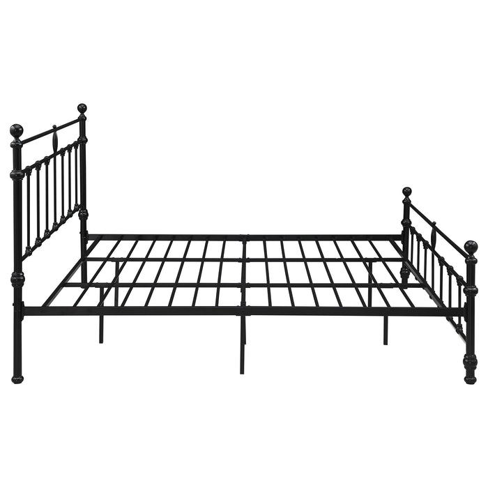 Novak 48-inch Metal Eastern King Open Frame Bed Matte Black