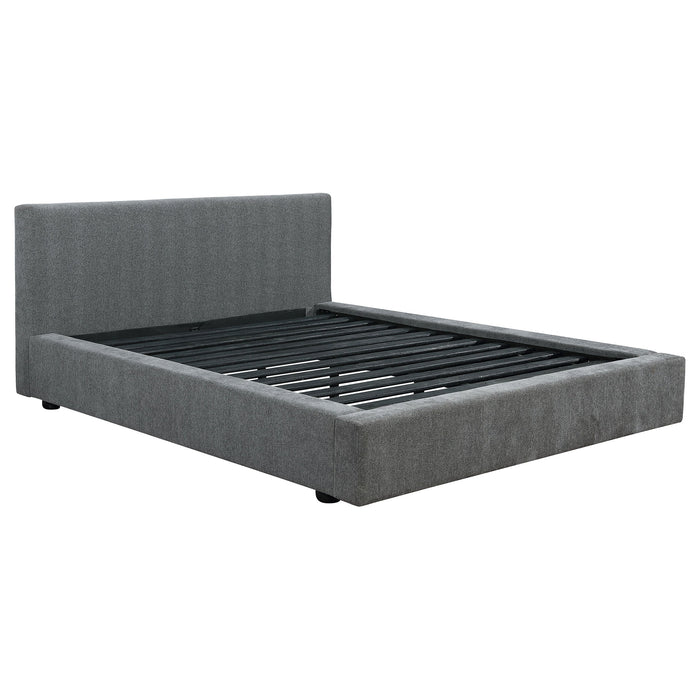 Coaster Gregory Upholstered Platform Bed Graphite Cal King