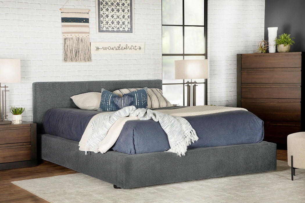 Coaster Gregory Upholstered Platform Bed Graphite Full