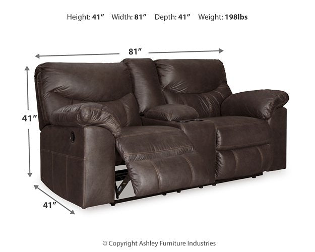 Boxberg Reclining Loveseat with Console