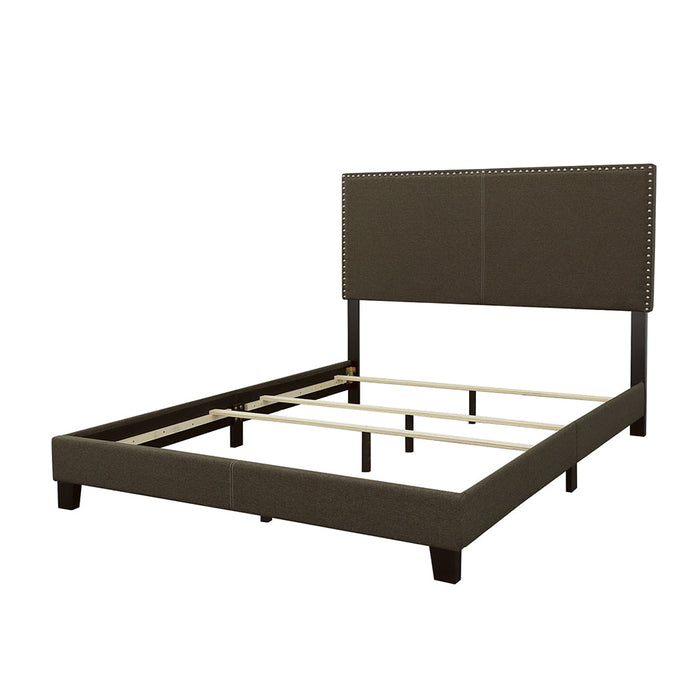 Coaster Boyd Upholstered Bed with Nailhead Trim Charcoal Twin